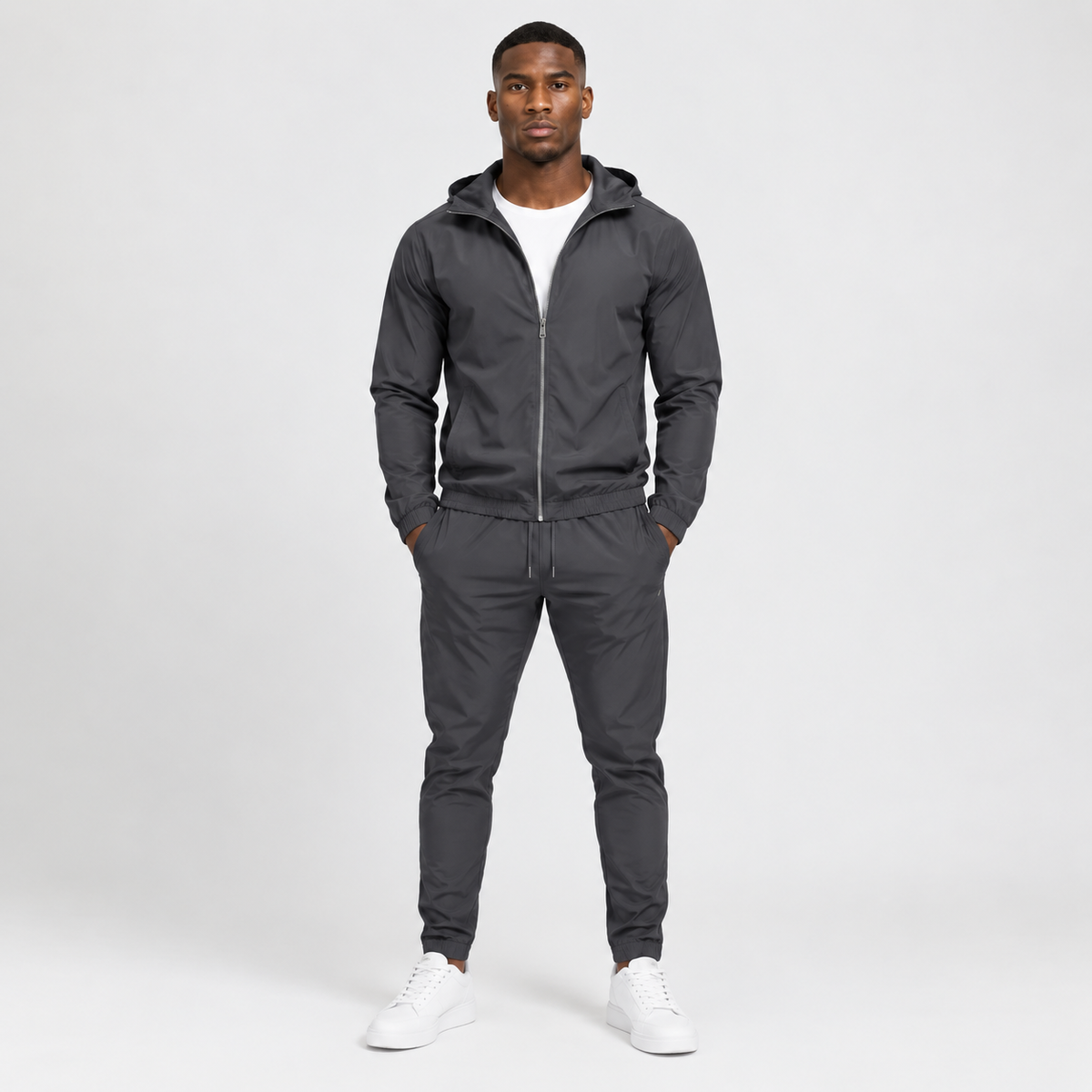Windbreaker Set Donkergrijs