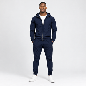 Donkerblauw windbreaker set