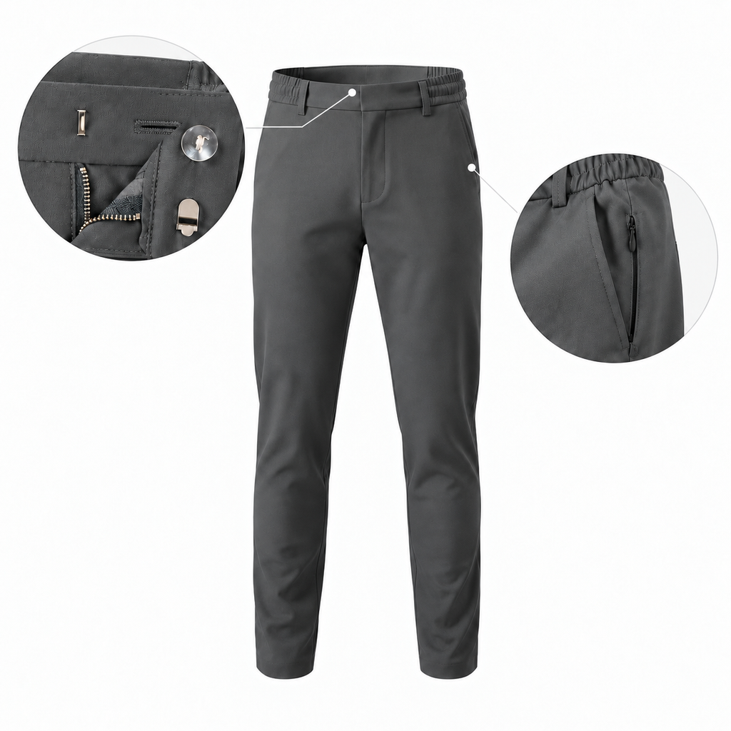 Shiny Chino Broek Grijs