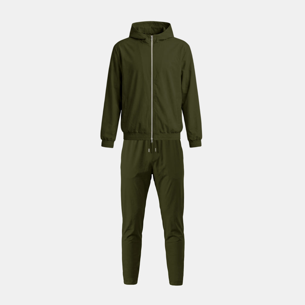 Windbreaker Set Olijfgroen