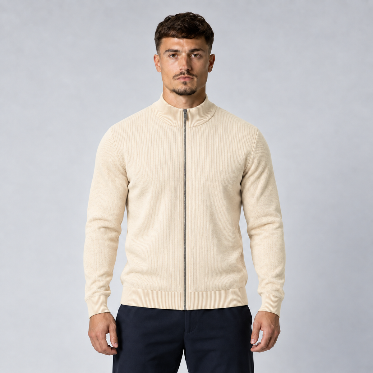 Full-Zip Crème