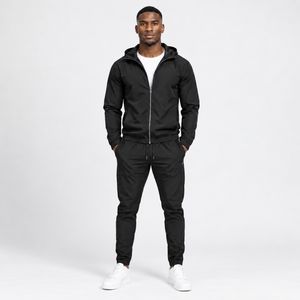 Zwart windbreaker set