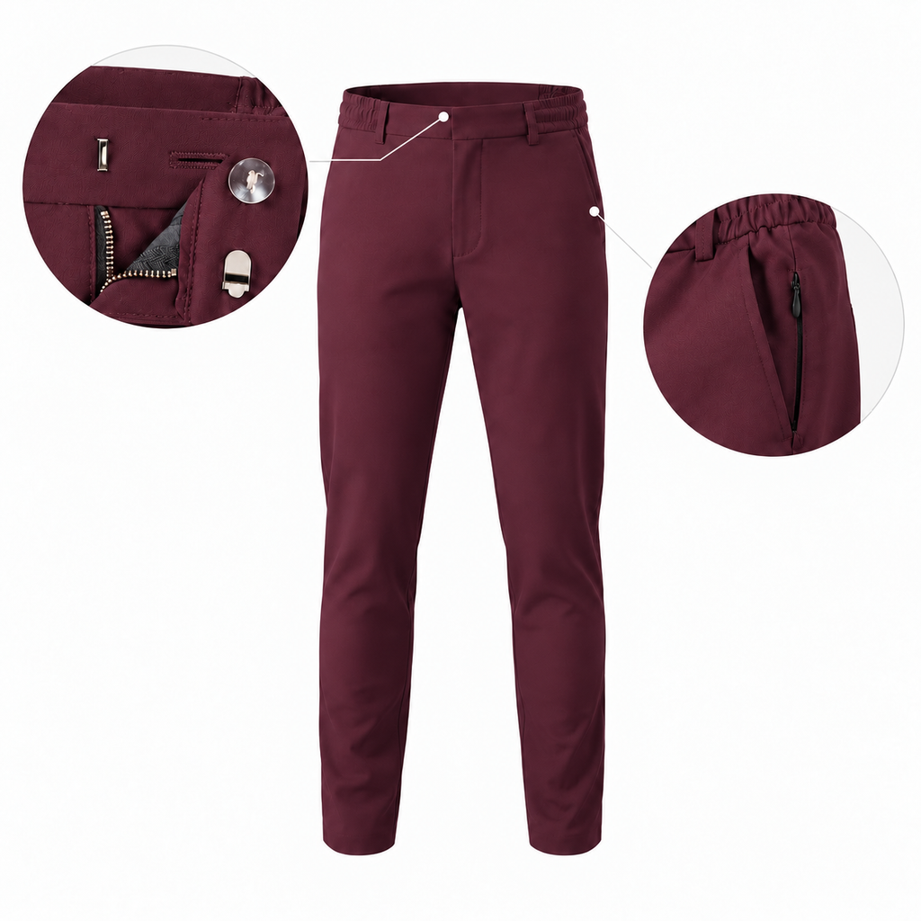Shiny Chino Broek Rosegoud