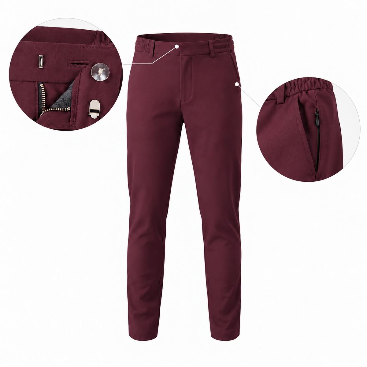 Shiny Chino Broek Rosegoud