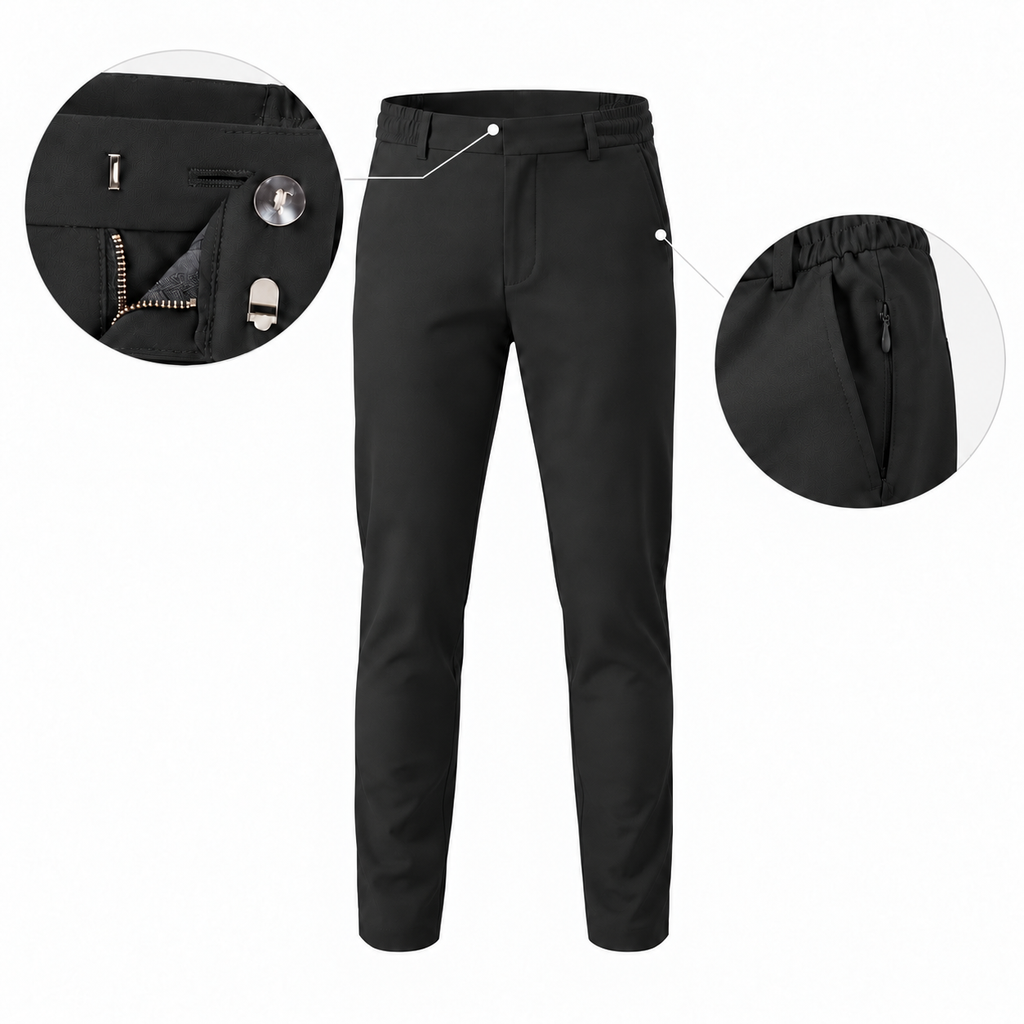 Shiny Chino Broek Zwart