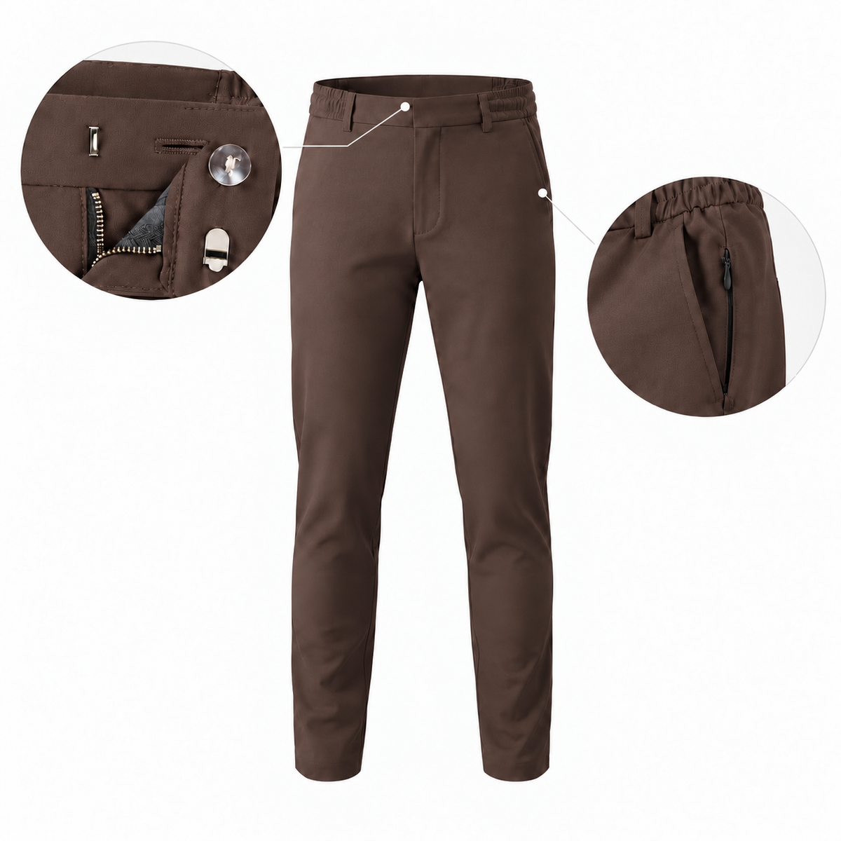 Shiny Chino Broek Bruin